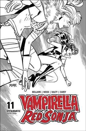 Vampirella / Red Sonja issue 11-Q Leonardo Romero 1:40 Black & White Cover
