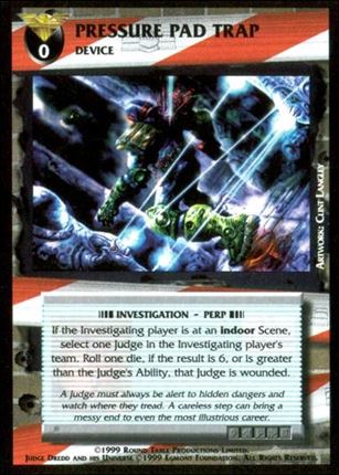 Dredd: The Card Game card 103 Pressure Pad Trap