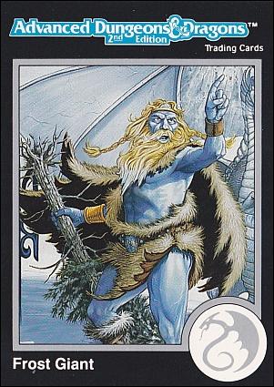 TSR 1991 Trading Cards Premier Edition Factory Set (Base Set) card 72 AD&D - Frost Giant