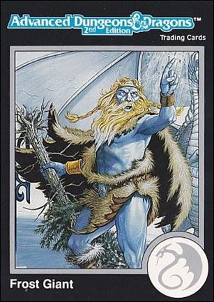 TSR 1991 Trading Cards Premier Edition Factory Set (Base Set) card 72 AD&D - Frost Giant