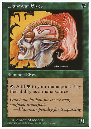 Magic the Gathering: 5th Edition (Base Set) card 313 Llanowar Elves