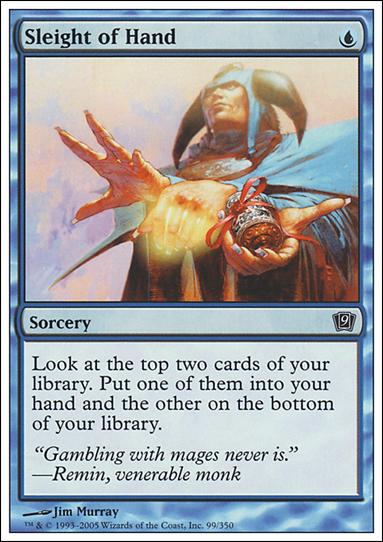 Magic the Gathering: 9th Edition (Base Set) card 99 Sleight of Hand