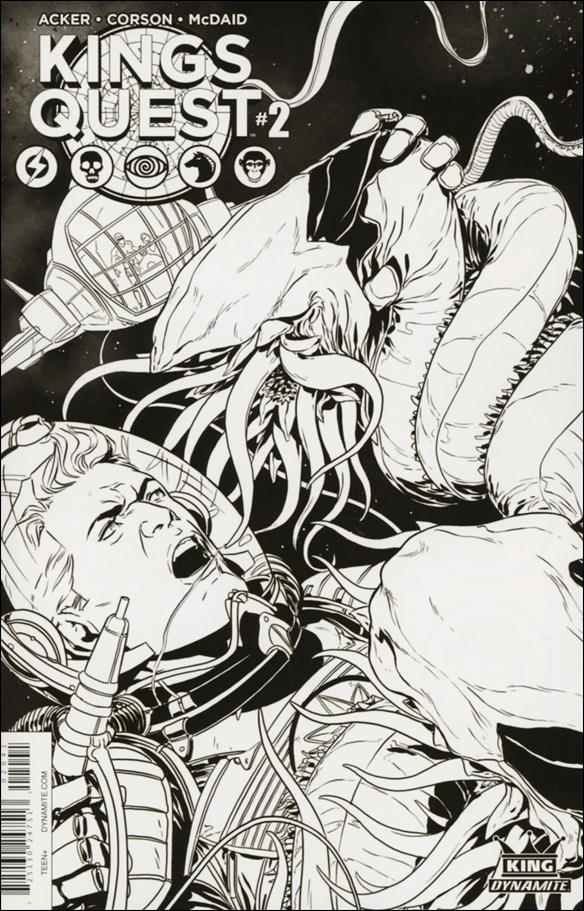 Kings Quest issue 2-D Marc Laming 1:10 Black & White Cover