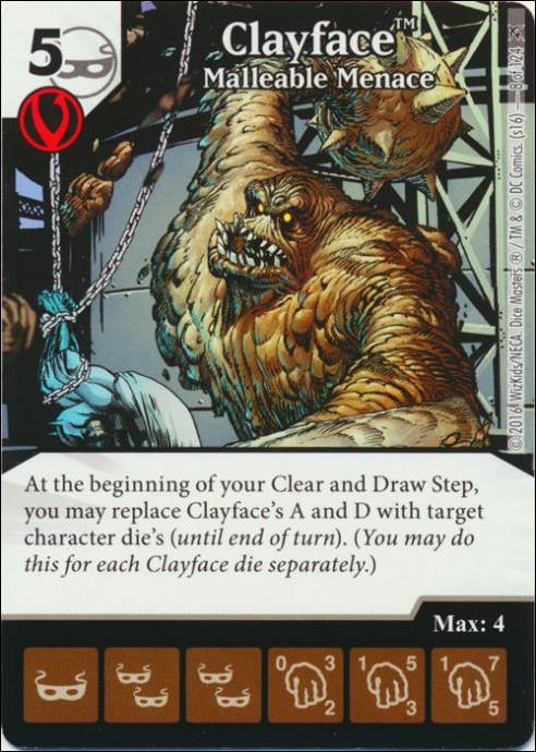 DC Comics Dice Masters Green Arrow and The Flash card 8 Clayface: Malleable Menace