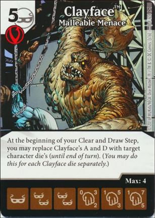 DC Comics Dice Masters Green Arrow and The Flash card 8 Clayface: Malleable Menace