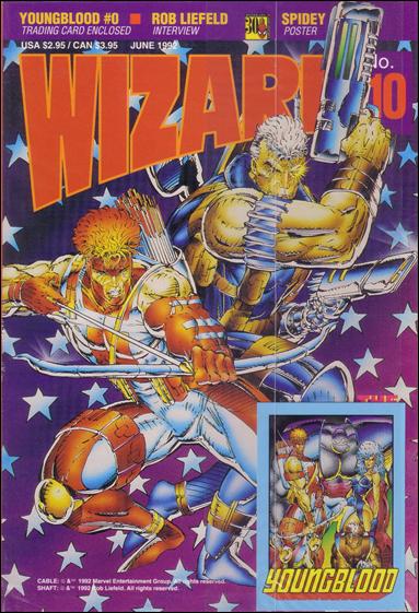 Wizard: The Guide to Comics issue 10 Polybagged with Youngblood Trading Card
