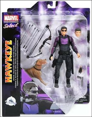 Marvel Select figure 162 Hawkeye w/Lucky The Pizza Dog (Disney)