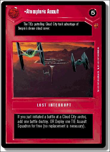 Star Wars: Cloud City Limited (Base Set) card 41 Atmospheric Assault
