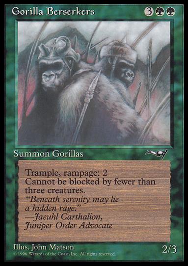 Magic the Gathering: Alliances (Base Set) card 93-B Gorilla Berserkers