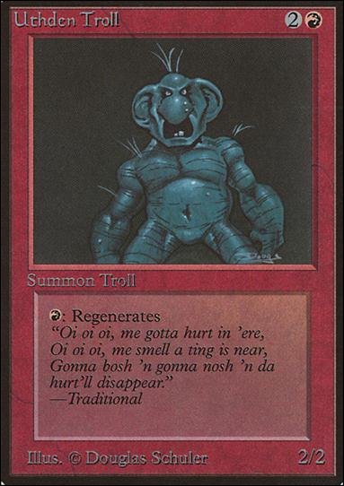 Magic the Gathering: Limited Edition Beta (Base Set) card 181 Uthden Troll
