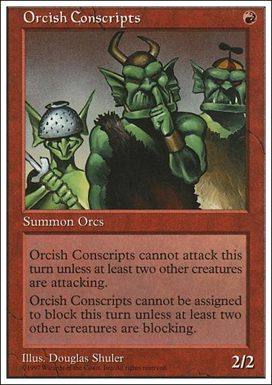 Magic the Gathering: 5th Edition (Base Set) card 256 Orcish Conscripts