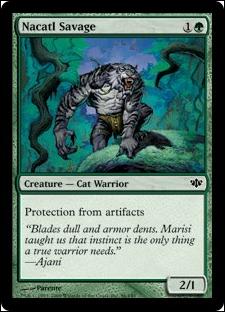 Magic the Gathering: Conflux (Base Set) card 86 Nacatl Savage