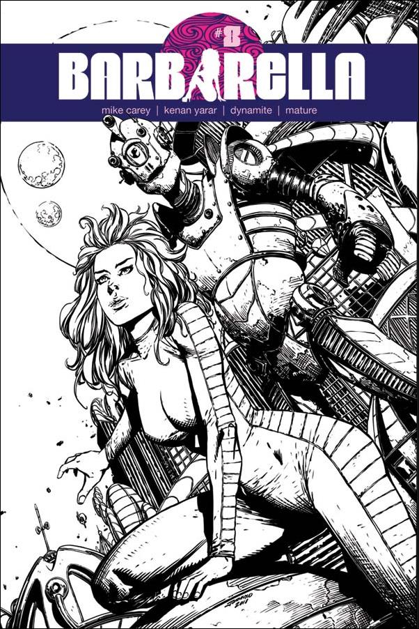 Barbarella (2017) issue 8-F Johnny Desjardins 1:10 Black & White Cover