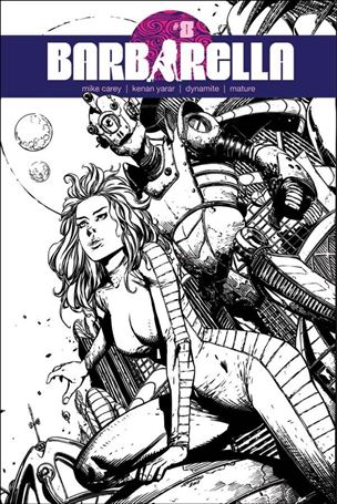 Barbarella (2017) issue 8-F Johnny Desjardins 1:10 Black & White Cover