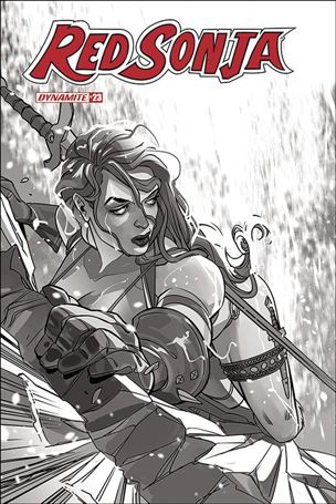 Red Sonja (2019) issue 23-P Rachael Stott 1:30 Black & White Cover