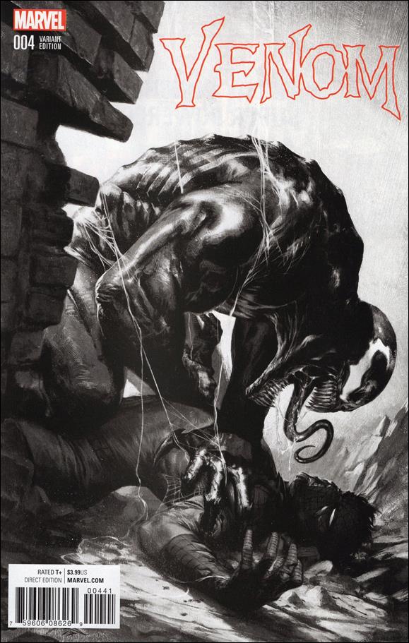 Venom (2017) issue 4-D Gabriele Dell'Otto Black and White Cover 1/1500