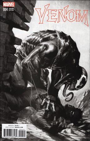 Venom (2017) issue 4-D Gabriele Dell'Otto Black and White Cover 1/1500