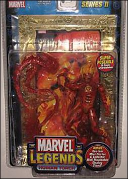 Marvel Legends (Series 2) figure 4-C Human Torch ("4" On Chest) (Gold Foil Poster)