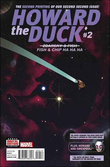 Howard the Duck (2016) issue 2-E Joe Quinones Cover (2nd Printing)