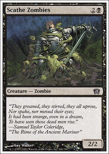 Magic the Gathering: 8th Edition (Base Set) card 160 Scathe Zombies