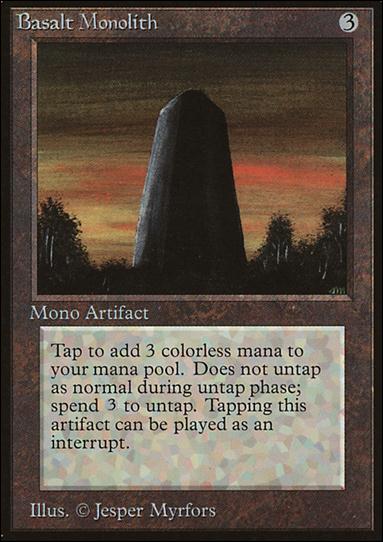 Magic the Gathering: Limited Edition Beta (Base Set) card 232 Basalt Monolith