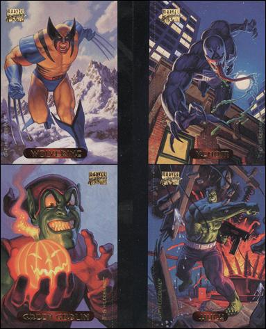 1994 Marvel Masterpieces (Promo) card nn5 4 Card Sheet 