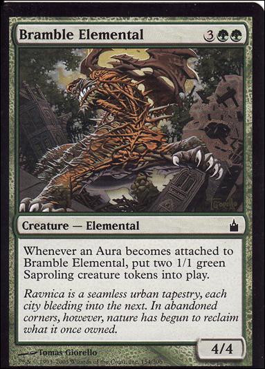 Magic the Gathering: Ravnica (Base Set)  card 154 Bramble Elemental