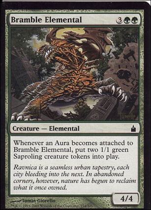 Magic the Gathering: Ravnica (Base Set)  card 154 Bramble Elemental
