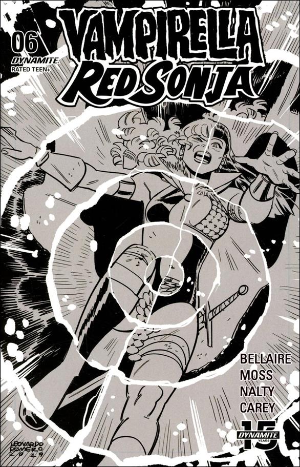 Vampirella / Red Sonja issue 6-P Leonardo Romero 1:40 Black & White Cover
