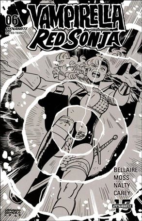 Vampirella / Red Sonja issue 6-P Leonardo Romero 1:40 Black & White Cover
