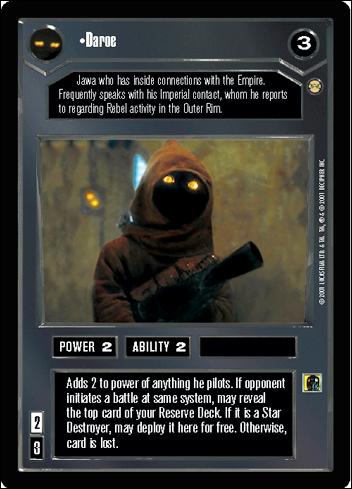 Star Wars: Tatooine Limited (Base Set) card 3 Daroe