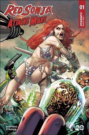 Red Sonja Attacks Mars issue 1-C Greg Land Polybagged Cardstock Cover