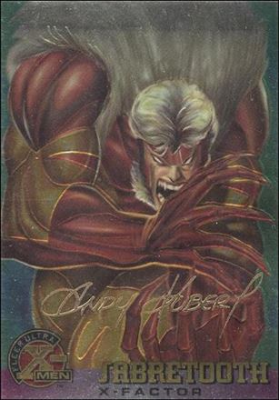 1996 Fleer Ultra X-Men All Chromium (Gold Signature Parallel Base Set) card 18 Sabretooth
