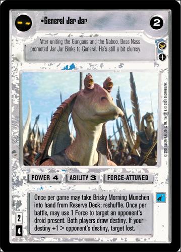 Star Wars: Theed Palace Limited (Base Set) card 70 General Jar Jar
