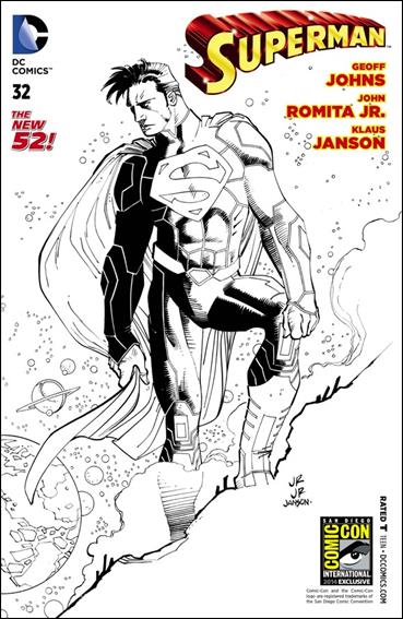 Superman (2011) issue 32-H John Romita Jr. San Diego Comic-Con B&W Cover