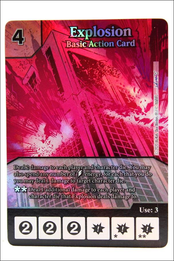 Marvel Dice Masters Dark Phoenix Saga Draft Pack card 3 Explosion: Basic Action Card 