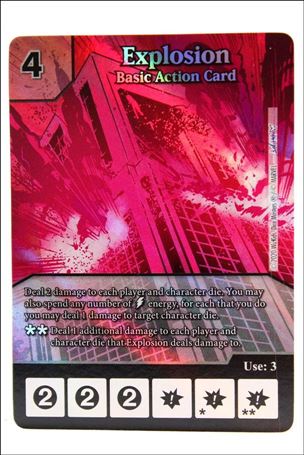 Marvel Dice Masters Dark Phoenix Saga Draft Pack card 3 Explosion: Basic Action Card 