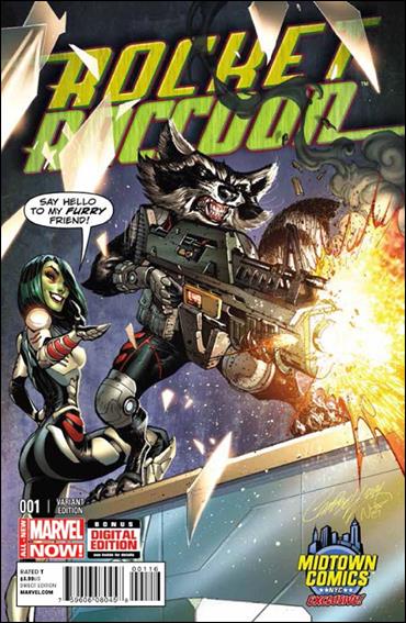 Rocket Raccoon (2014) issue 1-G J. Scott Campbell Midtown Comics Cover