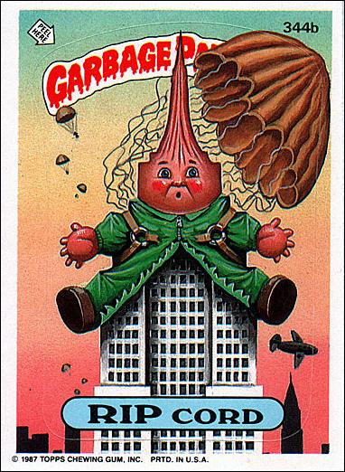 Garbage Pail Kids: Series 09 (Base Set) card 344b Rip Cord