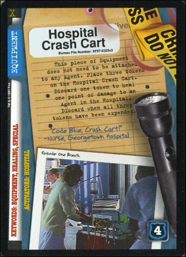 X-Files: The Truth Is Out There (Base Set) card XF97-0325v2 Hospital Crash Cart