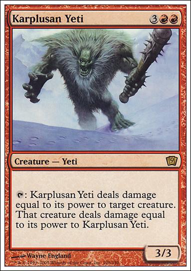 Magic the Gathering: 9th Edition (Base Set) card 198 Karplusan Yeti