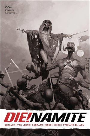 Die!namite issue 4-W Arthur Suydam 1:35 Greyscale Cover