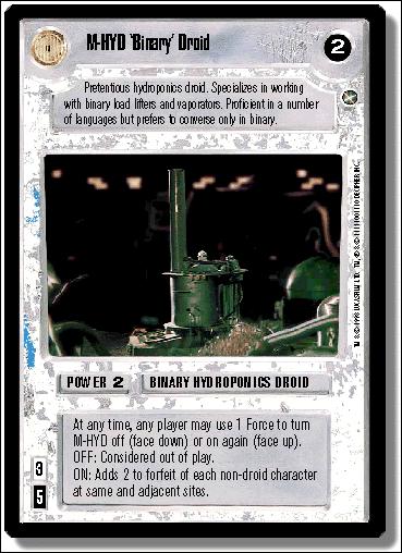 Star Wars: A New Hope Limited (Base Set) card 95 M-HYD 'Binary' Droid