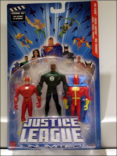 Justice League Unlimited (Animated) 3-packs figure 4-- The Flash - Green Lantern - Red Tornado