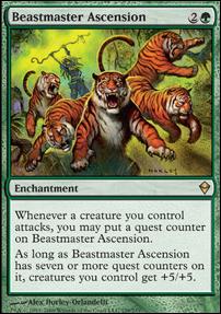 Magic The Gathering: Zendikar (Base Set) card 159 Beastmaster Ascension