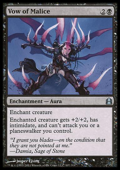 Magic the Gathering: Commander (Base Set) card 107 Vow of Malice