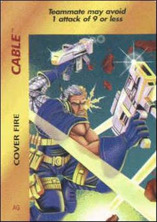 Marvel OverPower (Base Set) card nn58 Cable: Cover Fire