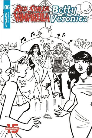 Red Sonja and Vampirella Meet Betty and Veronica issue 6-G Dan Parent 1:10 Black & White Cover