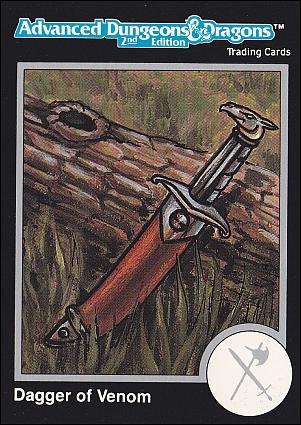 TSR 1991 Trading Cards Premier Edition Factory Set (Base Set) card 63 AD&D - Dagger of Venom
