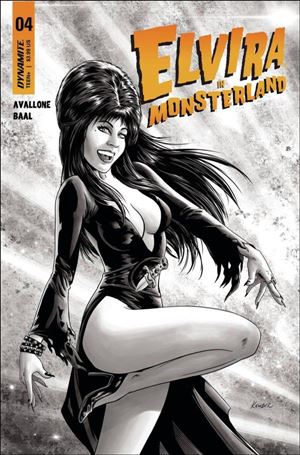 Elvira in Monsterland issue 4-E Kewber Baal 1:10 B&W Cover